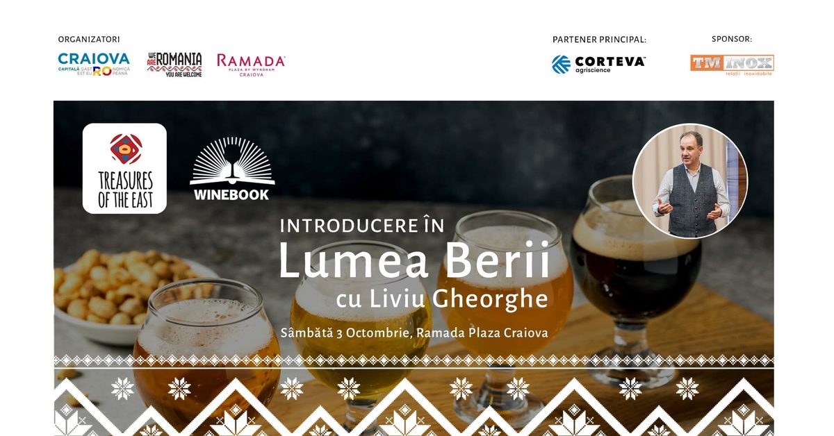 Afișul workshopului „Introducere în Lumea Berii” cu Liviu Gheorghe